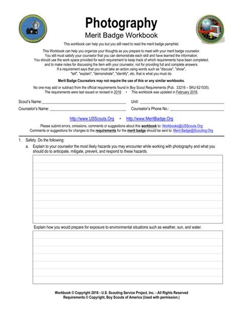 Free Eagle Scout Requirements Worksheet Download Free Eagle Scout Requirements Worksheet Png