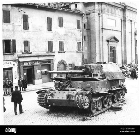 Italy The Ferdinand Self Propelled Gun 8th Army High View Showing