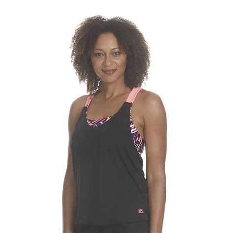 Womens Zeroxposur Comet Upf 30 2 In 1 Tankini Top