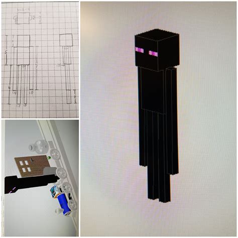 I Made A 3 D Model Of An Enderman In Autodesk Inventor For A School