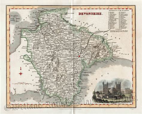 'DEVONSHIRE.' by Fullarton & Co. / R. Scott c.1843 - Welland Antique Maps