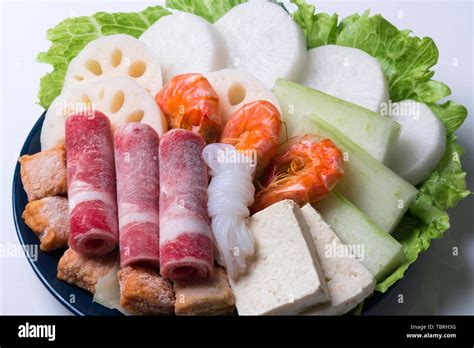 Hot Pot Platter Stock Photo Alamy
