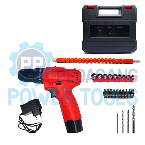 Jual Hdt Cdd Baterai Bor Cordless Drill Set V Mesin Bor Tangan