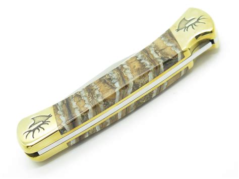 Custom Brian Yellowhorse Buck 110 Elk Scene Lockback Folding Hunter