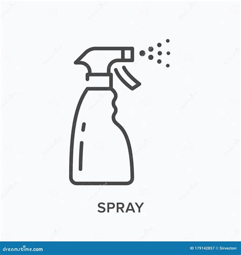 Spray Bottle Icon. Vector Outline Illustration of Sprayer Disinfection ...