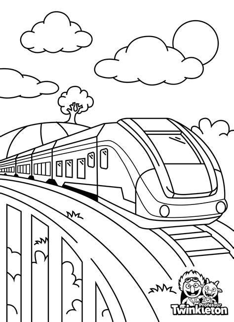 Bullet Train Coloring Page – Twinkleton