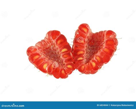 Halved Raspberry With Seeds. Stock Photo - Image of berry, diet: 6824844