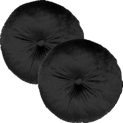 Set Van Sierkussens Rond Dutch Decor Olly Cm Velvet Raven