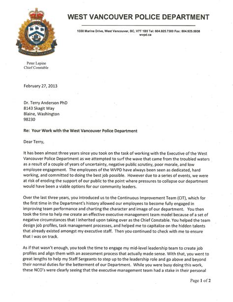 Sample Letter Of Recommendation For Police Chief • Invitation Template Ideas