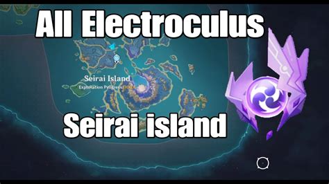 All Electroculus Locations Seirai Island Genshin Impact Youtube