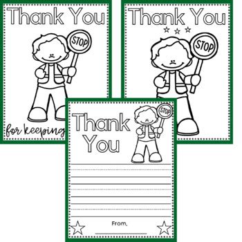 Crossing Guard Appreciation - Thank You Letters & Coloring Pages