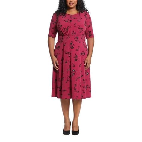 London Times Dresses London Times Plus Size Three Quarter Sleeve