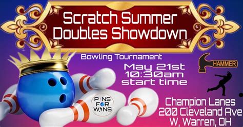 Scratch Summer Doubles Showdown Bowling Tournament Tickets Champion