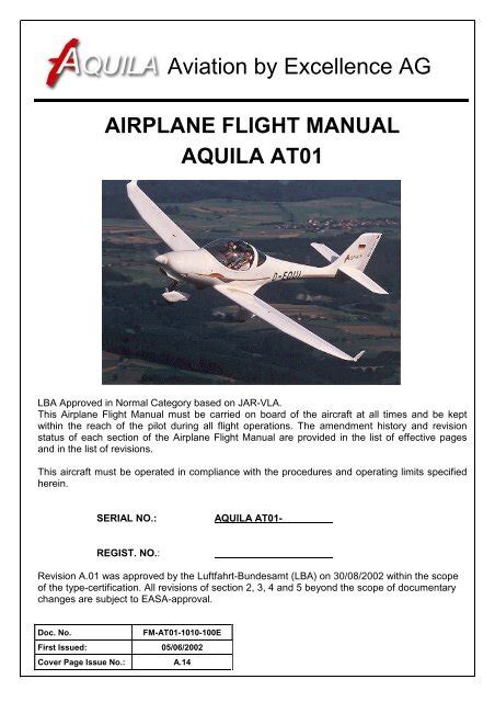 airplane flight manual aquila at01 - AQUILA Aviation by Excellence ...