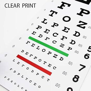 Snellen Eye Chart Eye Charts For Eye Exams 20 Feet 22ￗ11 40 OFF