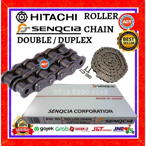 Jual RS 160 2 DOUBLE HITACHI SENQCIA ROLLER CHAIN RANTAI JAPAN