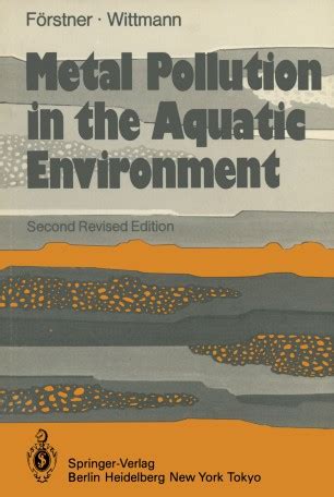 Metal Pollution In The Aquatic Environment Springerlink