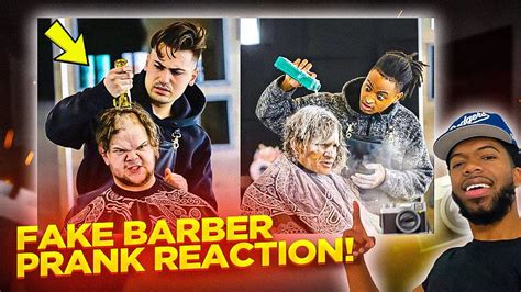 FAKE BARBER PRANK Top Notch Idiots Reaction YouTube