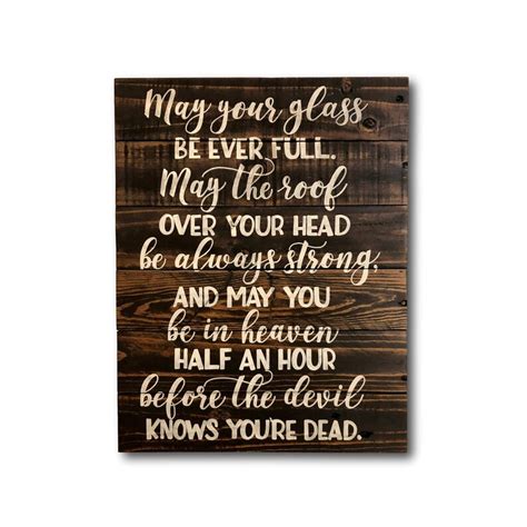 Irish Blessing Pallet Sign Irish Proverb Wall Art Irish | Etsy