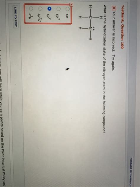 Solved What is the hybridization state of the nitrogen atom | Chegg.com