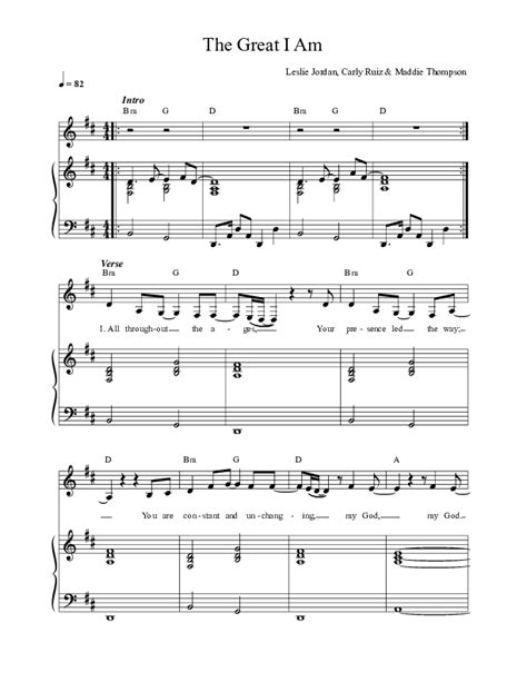 The Great I Am Sheet Music PDF (YWAM Kona Music) - PraiseCharts