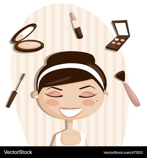 Makeup Cartoons Royalty Free Vector Image Vectorstock