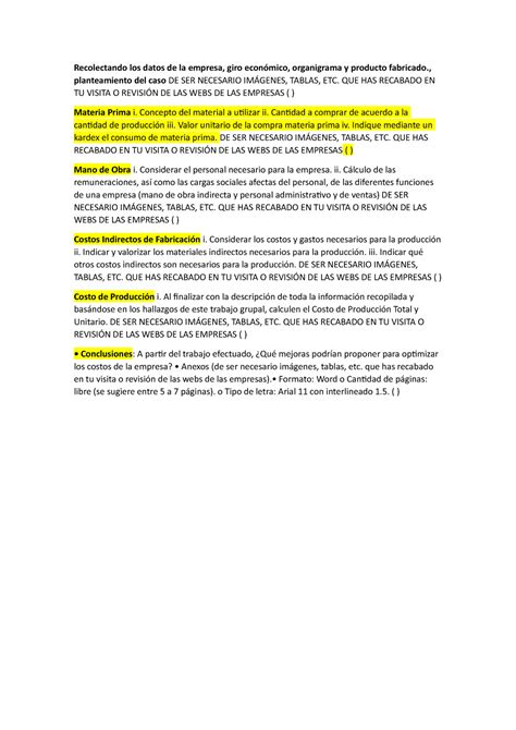 Apuntes Del C1 De Costos Y Presupuestos Recolectando Los Datos De La