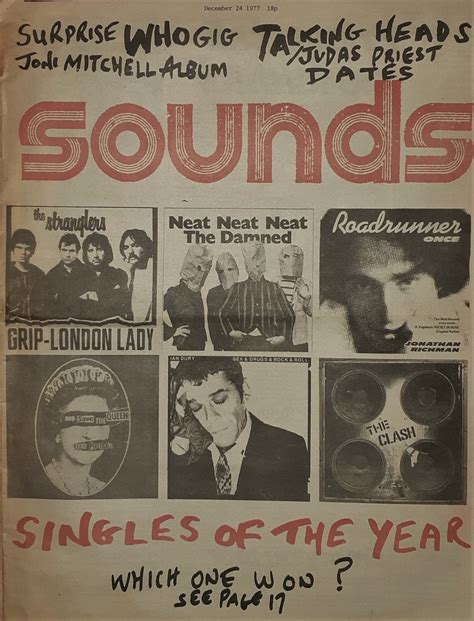 Sounds Clips On Twitter Sounds Front Cover 24th December 1977