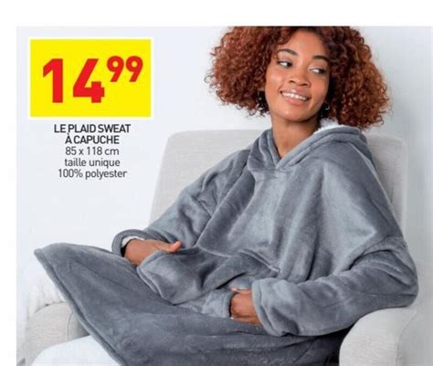 Promo Le Plaid Sweat A Capuche Chez Stokomani