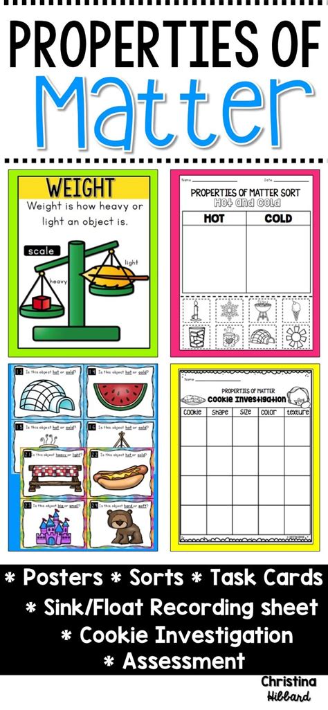 Properties Of Matter Fun Activity Worksheets