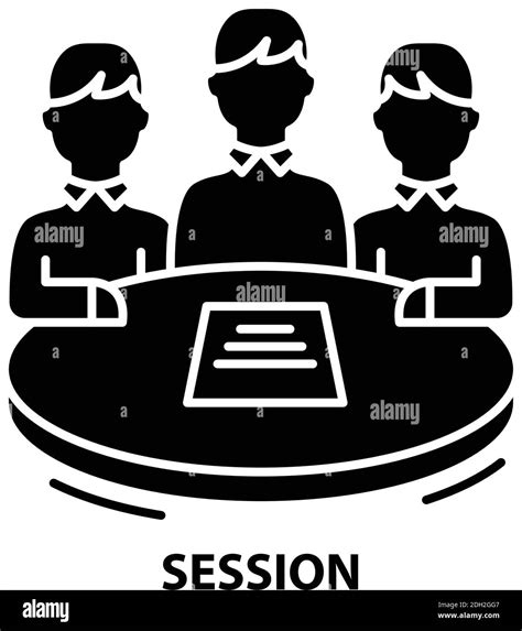 Session Icon Black Vector Sign With Editable Strokes Concept