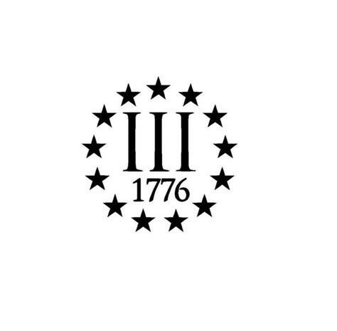 Iii 3 3 Percenter 1776 Vinyl Decal Helmet Hat Sticker 2nd Etsy