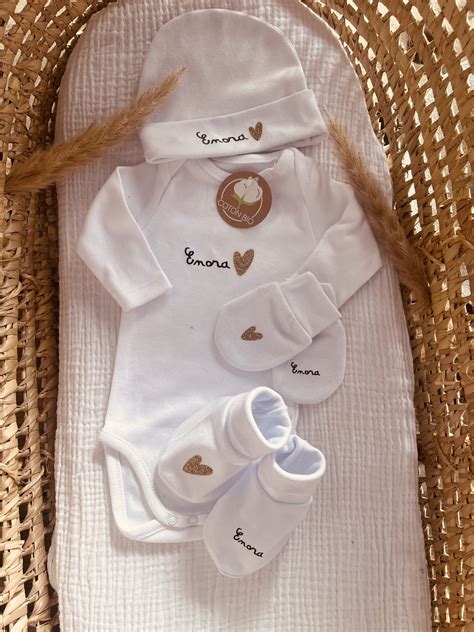 Babanono Coffret naissance Petit Coeur personnalisé Babanono