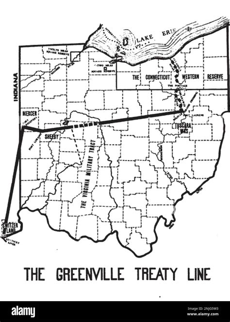 Greenville Treaty Line Map Stock Photo - Alamy