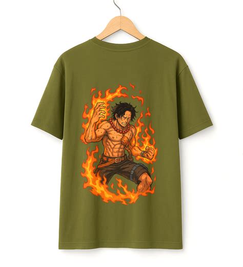 Oversized Drop Shoulder One Piece Anime T-Shirt