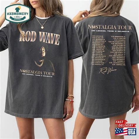 Rod Tracklist Graphic Nostalgia Tour 2023 90s Rap Music Shirt 2 Sides T