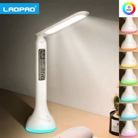 LED Desk Lamp Foldable Dimmable Touch Rechargeable Table Lamp With