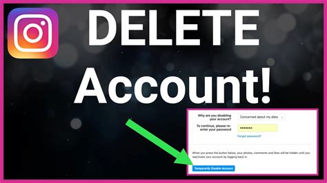 How To Delete Instagram Account On Computer Youtube