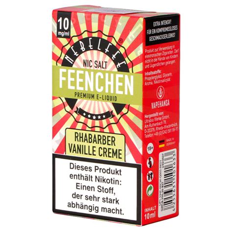 Nebelfee Rhabarber Vanille Creme Feenchen Nic Salt Dampfer Shop E