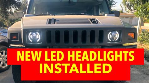 Hummer H2 Led Headlight Conversion