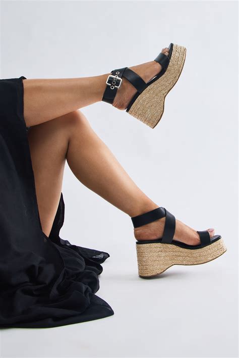 Lainey Platform Wedges - Black | Fashion Nova, Shoes | Fashion Nova