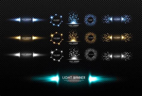 Light banner background vector free download