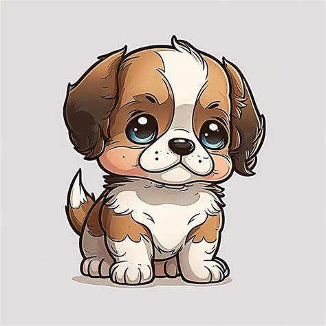 Cartoon Drawing of a Cute Puppy