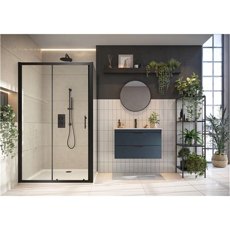 Scudo Black 900mm Side Panel 6mm Glass