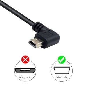 Duttek Câble USB C vers Mini USB Câble Mini USB vers USB C 90 degrés