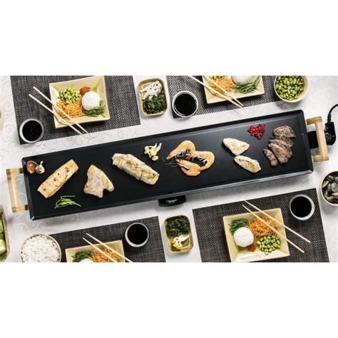 Bestron Grill de table électrique Plaque de cuisson plancha teppanyaki