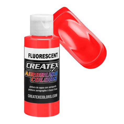 2oz Createx Fluorescent Red 5408 - 2Z Airbrush Paint Color 717893254082 ...