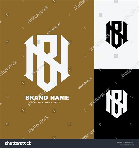 Letters Bn Nb Monogram Template Logo Stock Vector Royalty Free