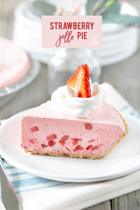 A Strawberry Pie Recipe With Jello And Cool Whip Piled Into A Graham