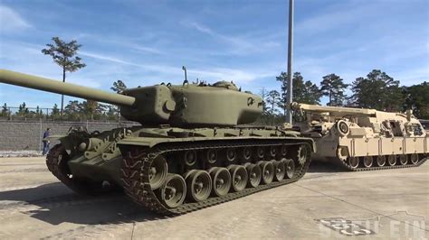 T Prototype Heavy Tank Towed By M At Nacc Ft Benning Youtube